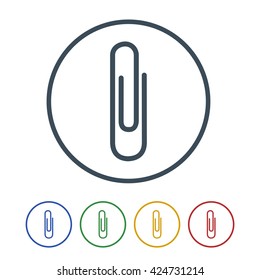 Paper clip icon isolated on white background.vector illustration.