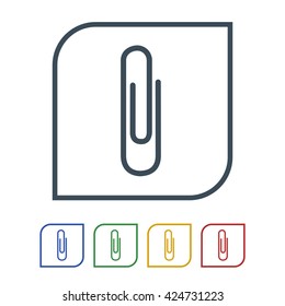 Paper clip icon isolated on white background.vector illustration.