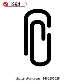 paper clip icon isolated sign symbol vector illustration - high quality black style vector icons
