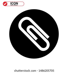 paper clip icon isolated sign symbol vector illustration - high quality black style vector icons
