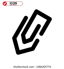 paper clip icon isolated sign symbol vector illustration - high quality black style vector icons
