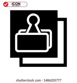 paper clip icon isolated sign symbol vector illustration - high quality black style vector icons
