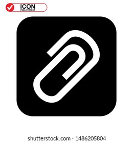 paper clip icon isolated sign symbol vector illustration - high quality black style vector icons
