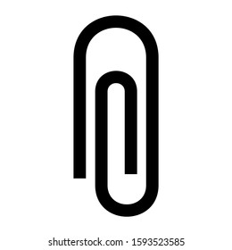 paper clip icon isolated sign symbol vector illustration - high quality black style vector icons
