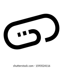 paper clip icon isolated sign symbol vector illustration - high quality black style vector icons
