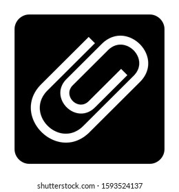 paper clip icon isolated sign symbol vector illustration - high quality black style vector icons
