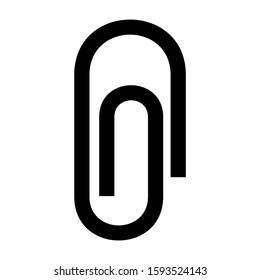 paper clip icon isolated sign symbol vector illustration - high quality black style vector icons
