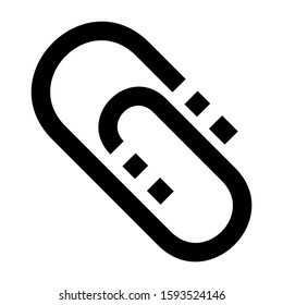 paper clip icon isolated sign symbol vector illustration - high quality black style vector icons
