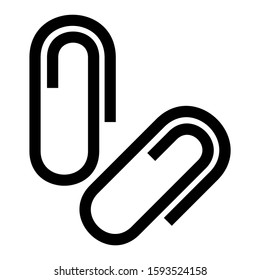 paper clip icon isolated sign symbol vector illustration - high quality black style vector icons
