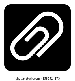 paper clip icon isolated sign symbol vector illustration - high quality black style vector icons
