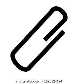 paper clip icon isolated sign symbol vector illustration - high quality black style vector icons
