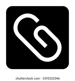 paper clip icon isolated sign symbol vector illustration - high quality black style vector icons
