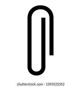 paper clip icon isolated sign symbol vector illustration - high quality black style vector icons
