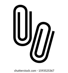 paper clip icon isolated sign symbol vector illustration - high quality black style vector icons

