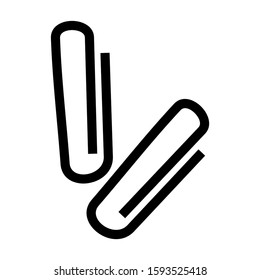 paper clip icon isolated sign symbol vector illustration - high quality black style vector icons
