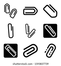 paper clip icon isolated sign symbol vector illustration - Collection of high quality black style vector icons
