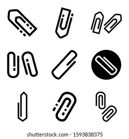 paper clip icon isolated sign symbol vector illustration - Collection of high quality black style vector icons
