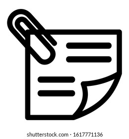paper clip icon isolated sign symbol vector illustration - high quality black style vector icons
