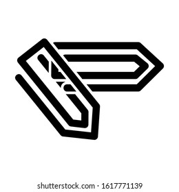 paper clip icon isolated sign symbol vector illustration - high quality black style vector icons
