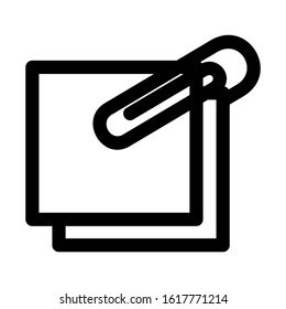 paper clip icon isolated sign symbol vector illustration - high quality black style vector icons
