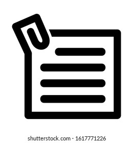 paper clip icon isolated sign symbol vector illustration - high quality black style vector icons
