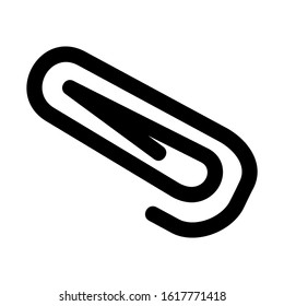 paper clip icon isolated sign symbol vector illustration - high quality black style vector icons
