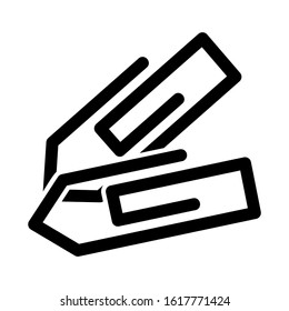 paper clip icon isolated sign symbol vector illustration - high quality black style vector icons
