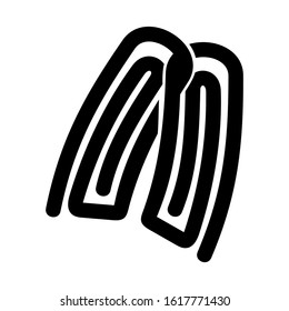 paper clip icon isolated sign symbol vector illustration - high quality black style vector icons

