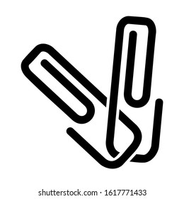 paper clip icon isolated sign symbol vector illustration - high quality black style vector icons

