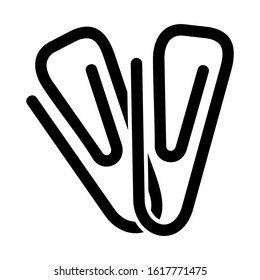 paper clip icon isolated sign symbol vector illustration - high quality black style vector icons
