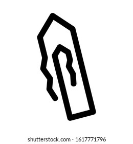 paper clip icon isolated sign symbol vector illustration - high quality black style vector icons
