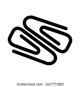 paper clip icon isolated sign symbol vector illustration - high quality black style vector icons
