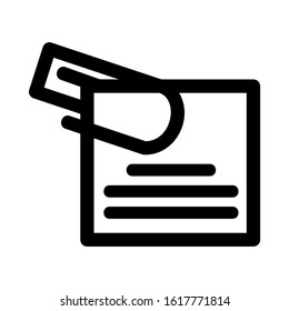 paper clip icon isolated sign symbol vector illustration - high quality black style vector icons
