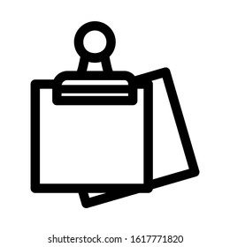 paper clip icon isolated sign symbol vector illustration - high quality black style vector icons

