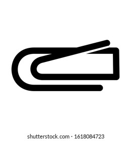 paper clip icon isolated sign symbol vector illustration - high quality black style vector icons
