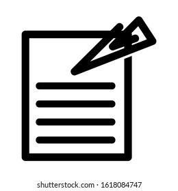 paper clip icon isolated sign symbol vector illustration - high quality black style vector icons

