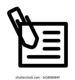paper clip icon isolated sign symbol vector illustration - high quality black style vector icons
