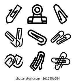 paper clip icon isolated sign symbol vector illustration - Collection of high quality black style vector icons
