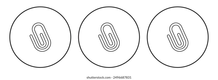 Icono de Clip de papel aislado diseño de Vector eps 10