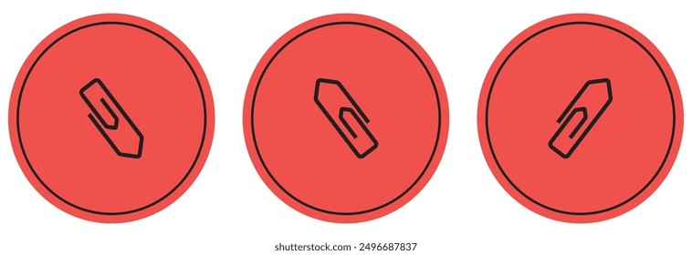 Paper clip icon isolated vector design eps 10