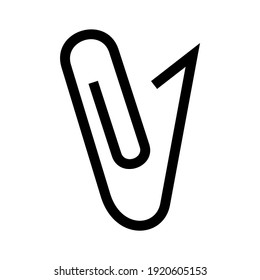paper clip icon or logo isolated sign symbol vector illustration - high quality black style vector icons

