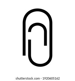 paper clip icon or logo isolated sign symbol vector illustration - high quality black style vector icons
