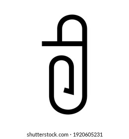 paper clip icon or logo isolated sign symbol vector illustration - high quality black style vector icons
