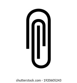 paper clip icon or logo isolated sign symbol vector illustration - high quality black style vector icons
