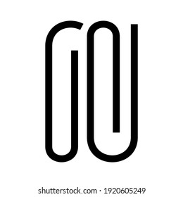 paper clip icon or logo isolated sign symbol vector illustration - high quality black style vector icons
