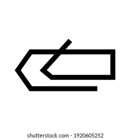 paper clip icon or logo isolated sign symbol vector illustration - high quality black style vector icons
