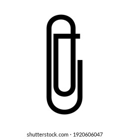Papier-Clip-Symbol oder Logo einzeln auf Zeichen, Vektorgrafik - hochwertige Vektorsymbole in schwarzem Stil
