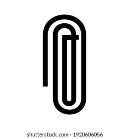 icono del clip de papel o logotipo símbolo de signo aislado ilustración vectorial de alta calidad estilo negro iconos vectoriales
