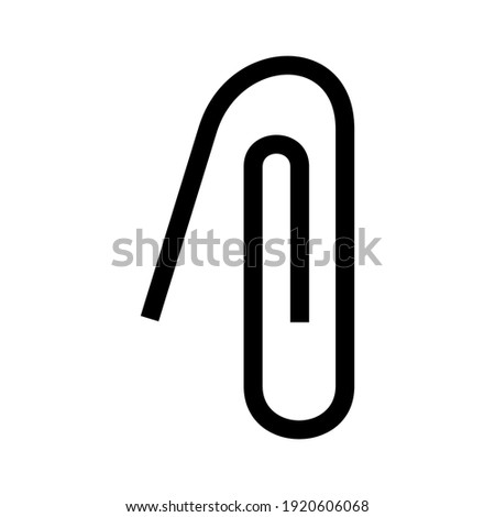 paper clip icon or logo isolated sign symbol vector illustration - high quality black style vector icons
