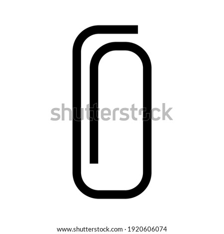 paper clip icon or logo isolated sign symbol vector illustration - high quality black style vector icons
